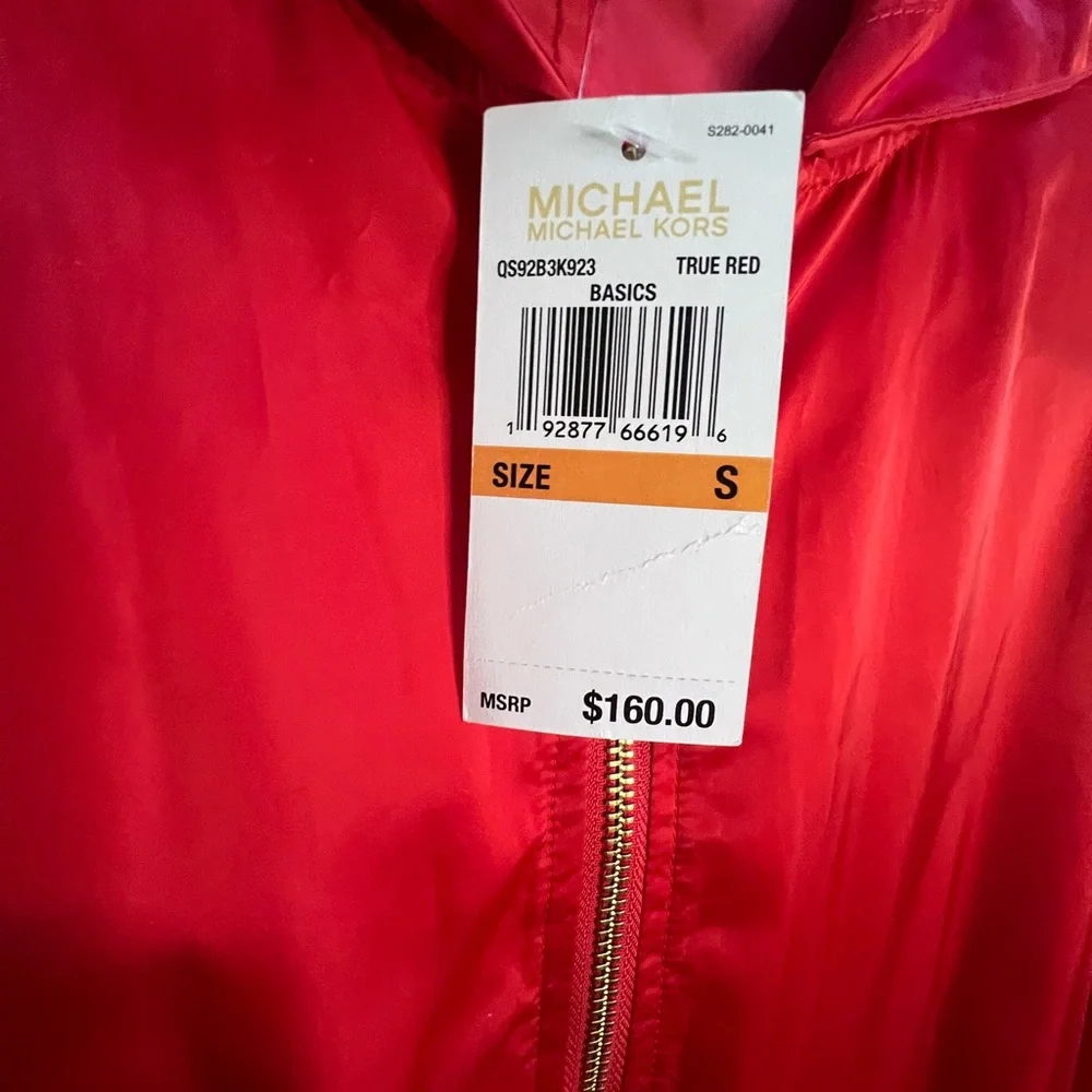 Michael Kors Red lightweight Anorak Jacket small‎